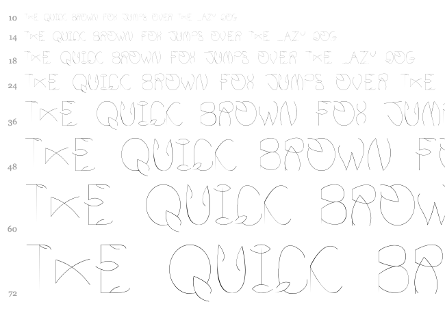 Precisely Precise font waterfall